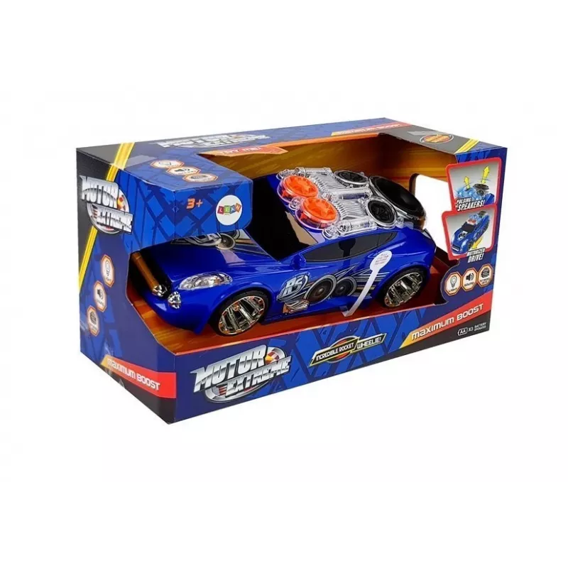 LEAN TOYS Sports Auto DJ z głośnikami dachowymi, muzyką i światłami