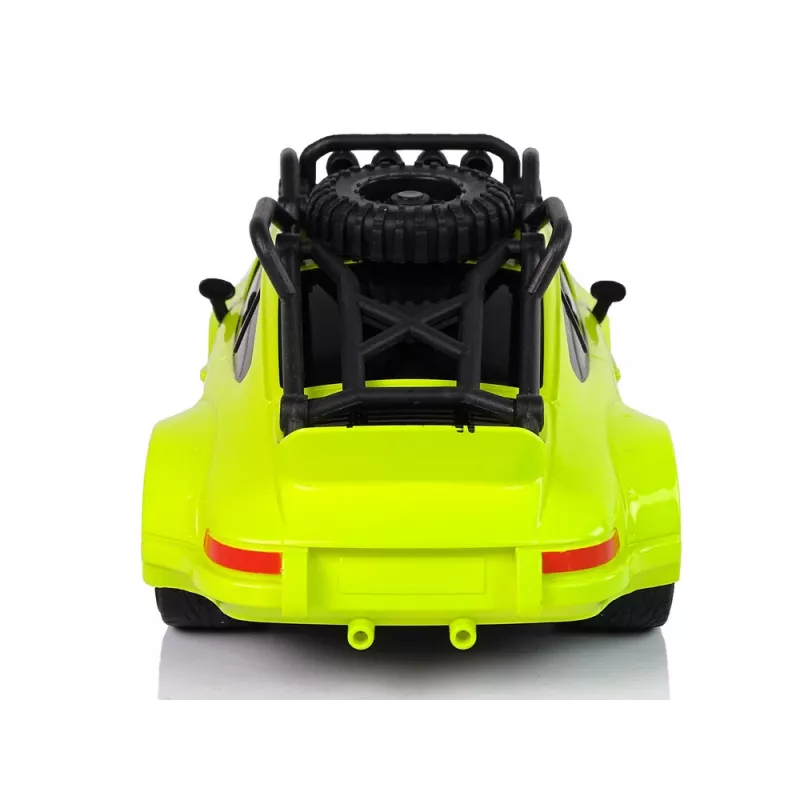 LEAN TOYS Samochód Sportowy 1:18 Zielony z Kołem Zapasowym i Pilotem