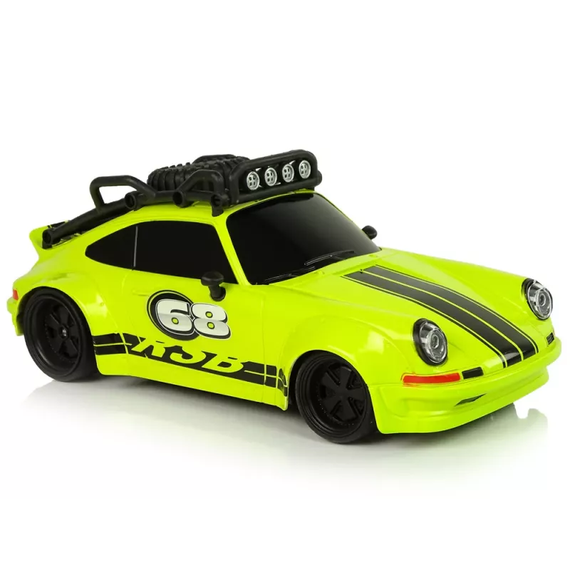 LEAN TOYS Samochód Sportowy 1:18 Zielony z Kołem Zapasowym i Pilotem