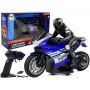 LEAN TOYS Sports Motorcycle 2.4G Remote Controlled Racer Range 35m Blue