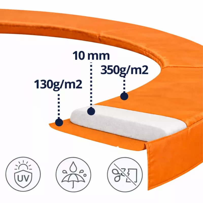 LEAN TOYS Osłona sprężyn do trampoliny 14ft LEAN SPORT BEST - Niebieska podkładka bezpieczeństwa
