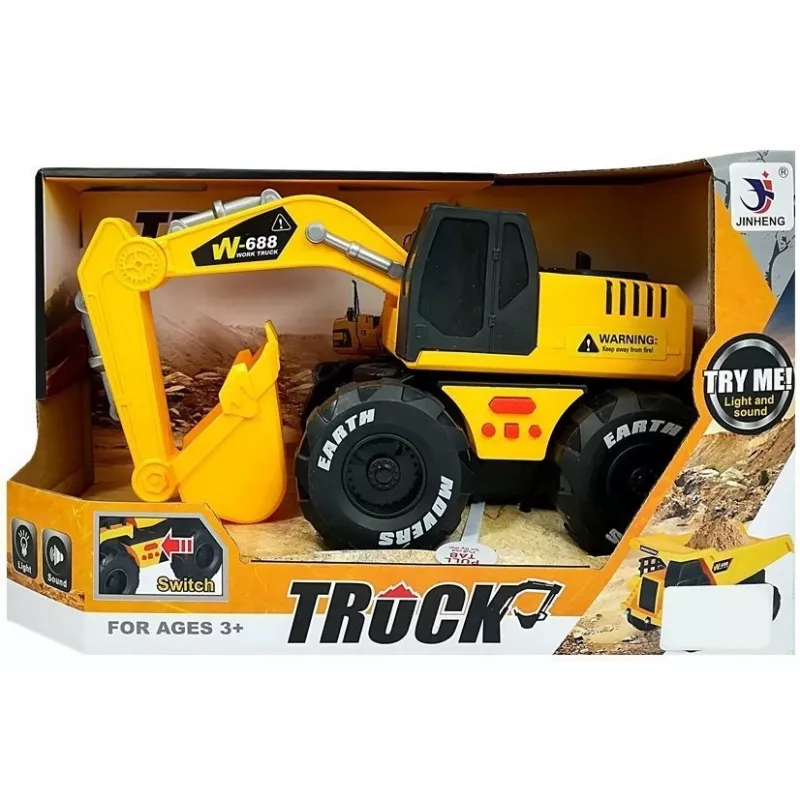 LEAN TOYS Spring Drive Excavator Sounds and Lights