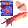 LEAN TOYS Gumowa figurka kałamarnicy rozciągliwa realistyczne zwierzę morskie 14 cm