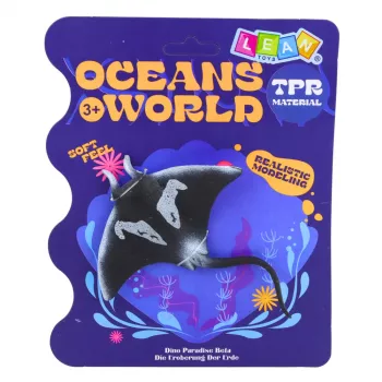 LEAN TOYS Płaszczka Gumowa Figurka Rozciągliwa Realistyczna Ryba Oceaniczna 13cm
