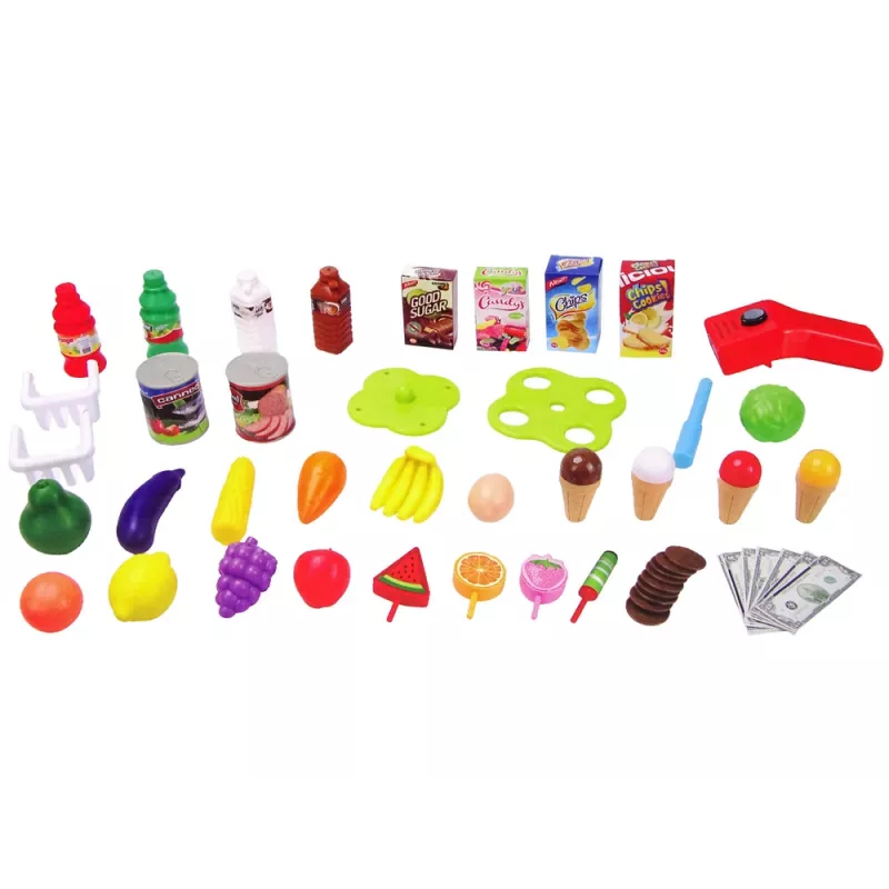LEAN TOYS Zestaw Supermarket z Skanerem Zakupów dla Dzieci