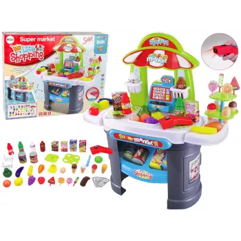 LEAN TOYS Zestaw Supermarket z Skanerem Zakupów dla Dzieci