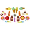 LEAN TOYS Zestaw Słodkości Lody Babeczki Sosy Łyżeczki