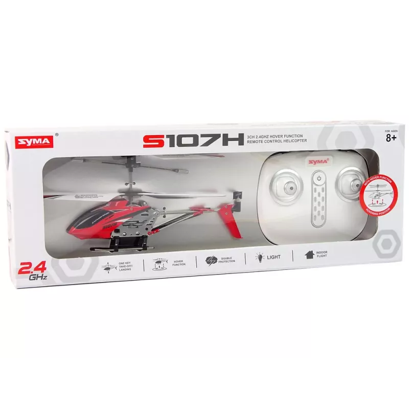 LEAN TOYS SYMA S107H 2.4G RC Śmigłowiec Czerwony