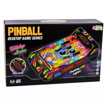 LEAN TOYS Automat do Pinballa na Stół - Elektroniczna Gra Pinball z Licznikiem Punktów LED, Dźwiękami i Migającymi Światłami - Wielokolorowa, dla 1 Gracza, Wiek 6+