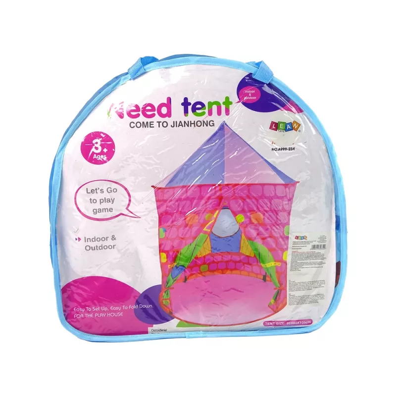 LEAN TOYS Namiot Pałacowy Zamek Księżniczki dla Dzieci Różowy