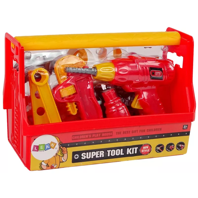 LEAN TOYS Zestaw narzędzi Młotek Szczypce Czerwony