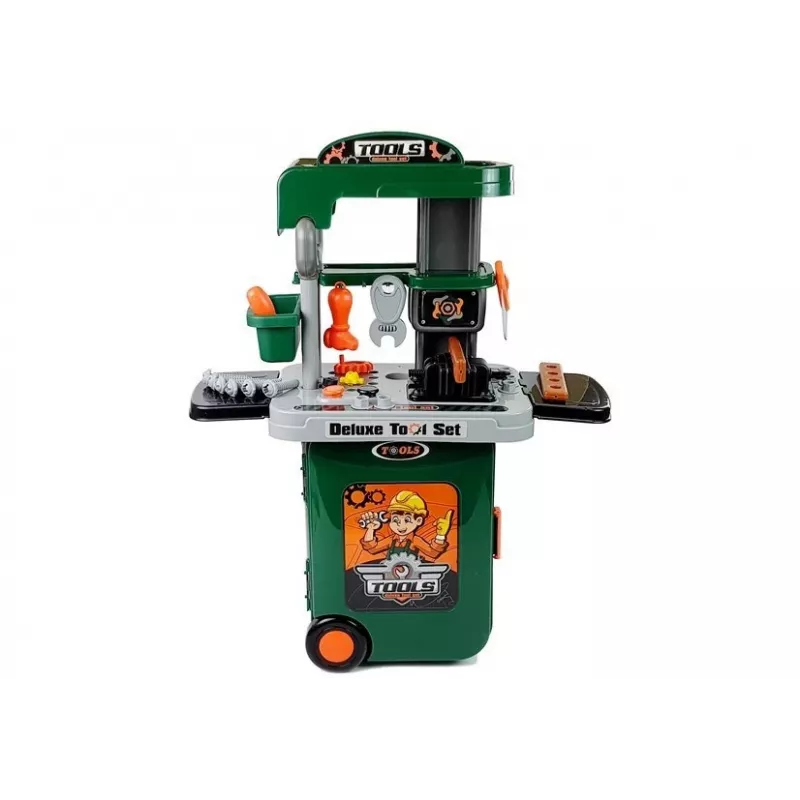LEAN TOYS Zestaw Narzędzi w Walizce na Kółkach Warsztat Piła Śrubokręt