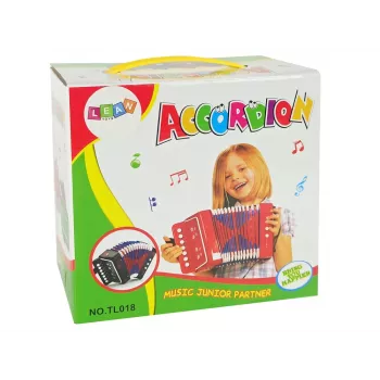 LEAN TOYS Akordeon zabawkowy dla małych muzyków, niebieski (model 9423)