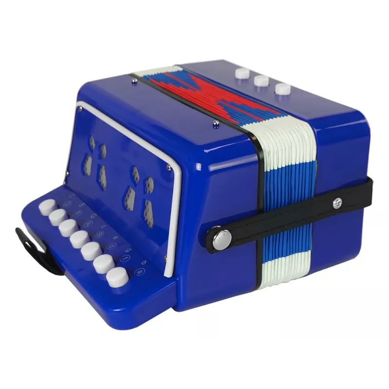 LEAN TOYS Akordeon zabawkowy dla małych muzyków, niebieski (model 9423)