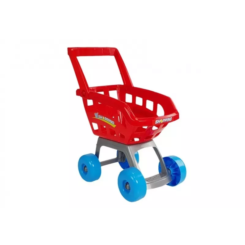 LEAN TOYS Zestaw Sklep z Wózkiem, Kasą, Skanerem i Zakupami