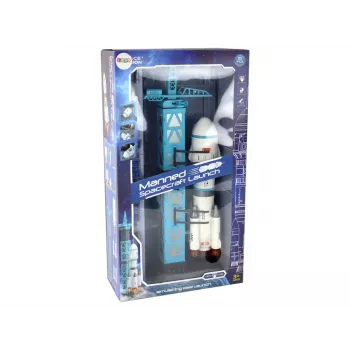 LEAN TOYS Zabawka Misja Kosmiczna Rakieta Astronauci Wyrzutnia 15 Elementów