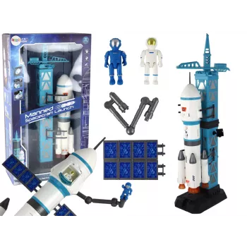 LEAN TOYS Zabawka Misja Kosmiczna Rakieta Astronauci Wyrzutnia 15 Elementów