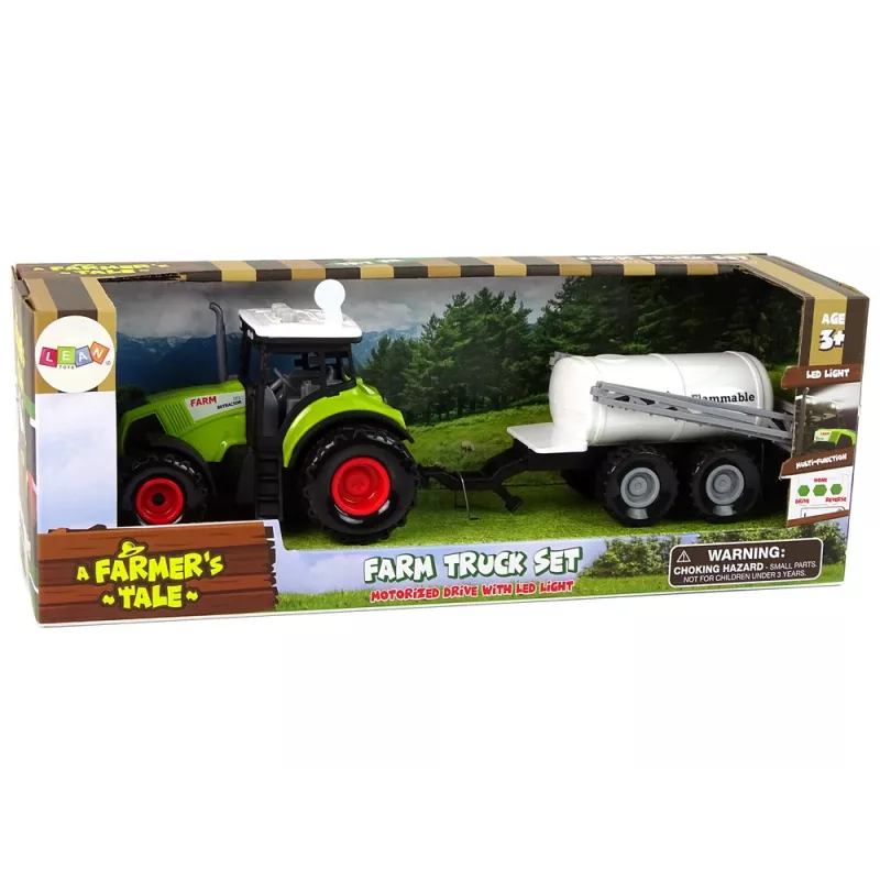 LEAN TOYS Ciągnik dla Dzieci z Przyczepą Farm Car