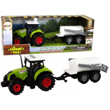 LEAN TOYS Ciągnik dla Dzieci z Przyczepą Farm Car