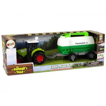 LEAN TOYS Ciągnik dla Dzieci z Przyczepą i Cysterną