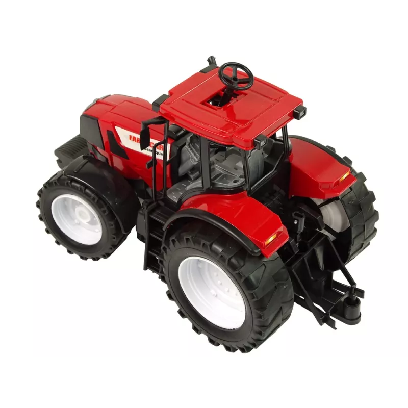 LEAN TOYS Ciągnik Czerwona Wywrotka Żółty Ciągnik 50 cm
