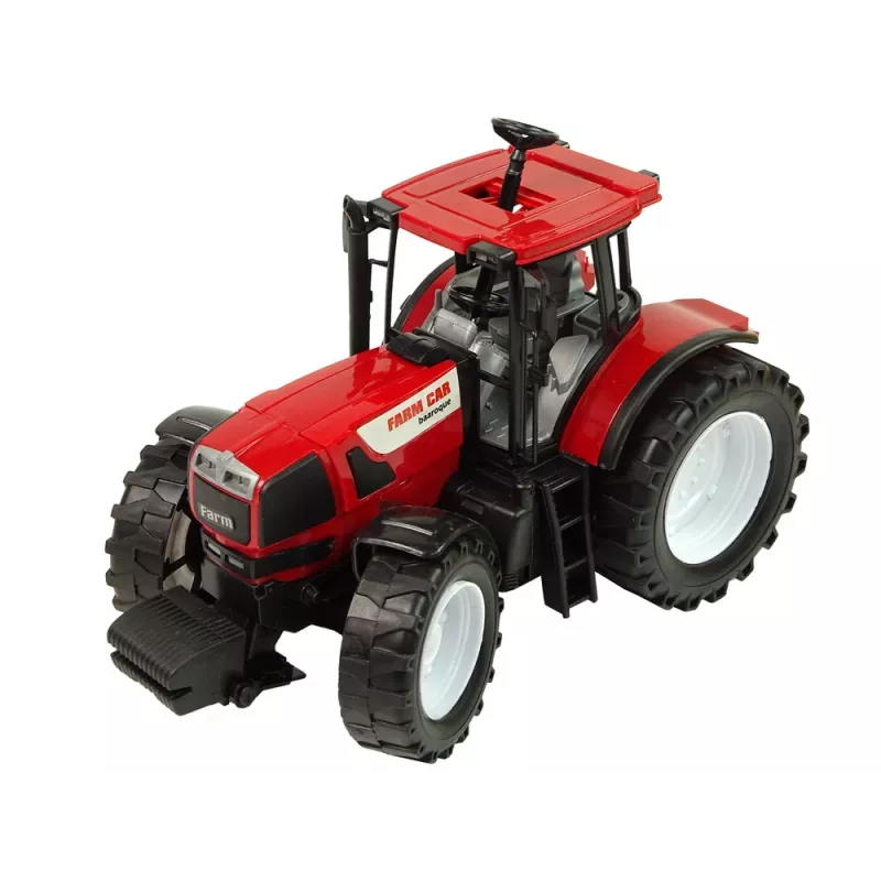 LEAN TOYS Ciągnik Czerwona Wywrotka Żółty Ciągnik 50 cm