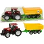 LEAN TOYS Ciągnik Czerwona Wywrotka Żółty Ciągnik 50 cm