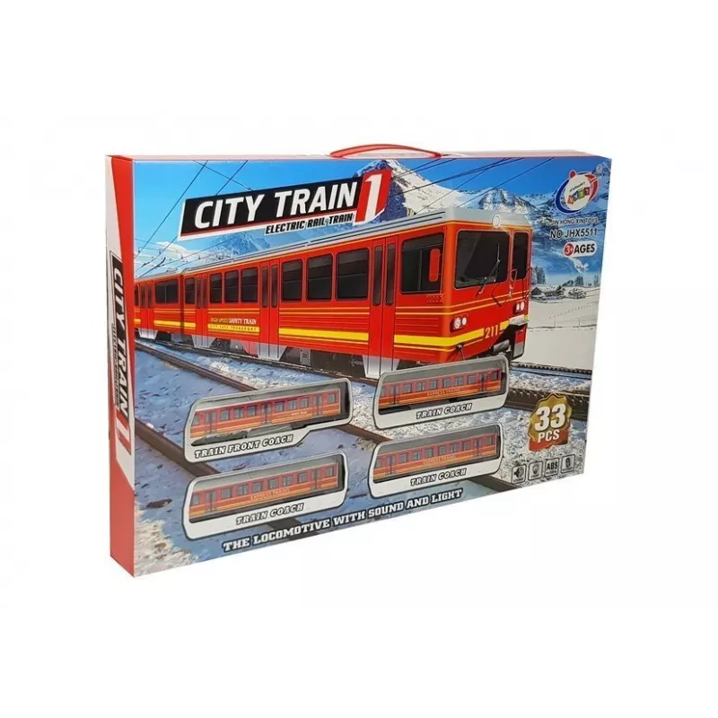 LEAN TOYS Train Track Batteries 33 Pieces