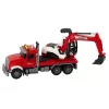 LEAN TOYS Ciężarówka z Koparką Traktor Koparka Dźwięk Światła