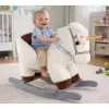 LEAN TOYS Jednorożec Bujak dla Maluchów Biały Beżowy