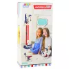 LEAN TOYS Odkurzacz Pionowy dla Dzieci Zestaw Sprzątający ze Światłami i Dźwiękami Biały