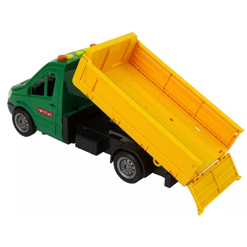 LEAN TOYS Samochód Wywrotka z Napędem Ciernym i Dźwiękiem
