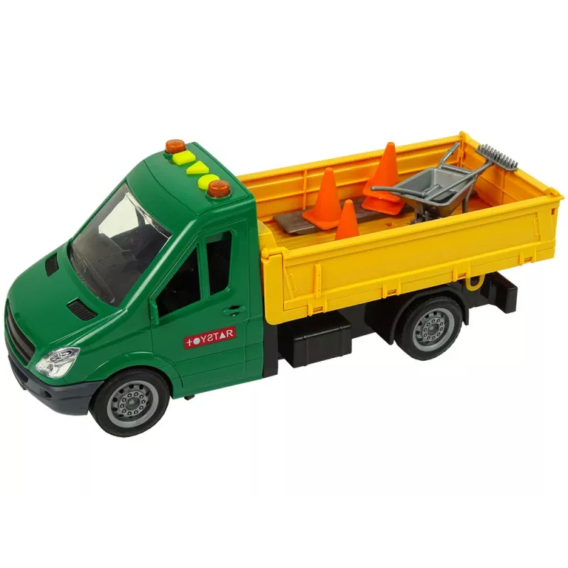 LEAN TOYS Samochód Wywrotka z Napędem Ciernym i Dźwiękiem