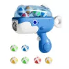 LEAN TOYS Pistolet na rzepy z tkaninowym celem Wieloryb Niebieski