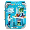 LEAN TOYS Walizka Weterynarza Zestaw do Pielęgnacji Psa Brązowy Zestaw do Zabawy z 12 Akcesoriami
