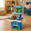 LEAN TOYS Walizka Weterynarza Zestaw do Pielęgnacji Psa Brązowy Zestaw do Zabawy z 12 Akcesoriami