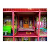 LEAN TOYS Villa duży domek dla lalek 6 pokoi meble akcesoria 128 szt.