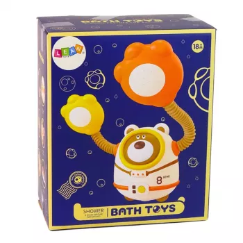 LEAN TOYS Zabawka do kąpieli Miś Astronauta z cyrkulacją wody i przyssawkami