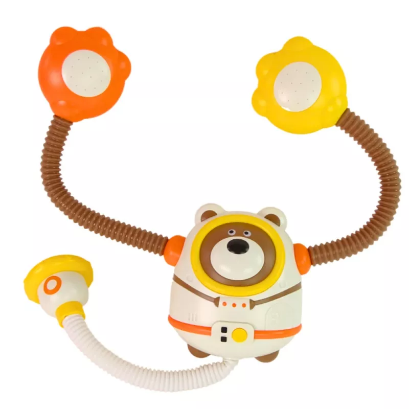 LEAN TOYS Zabawka do kąpieli Miś Astronauta z cyrkulacją wody i przyssawkami