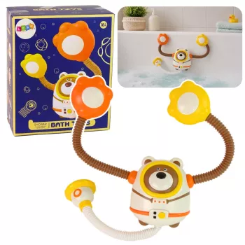 LEAN TOYS Zabawka do kąpieli Miś Astronauta z cyrkulacją wody i przyssawkami