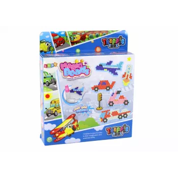 LEAN TOYS Zestaw Koralików Wodnych DIY Magic Beads 8 Kolorów Środki Transportu