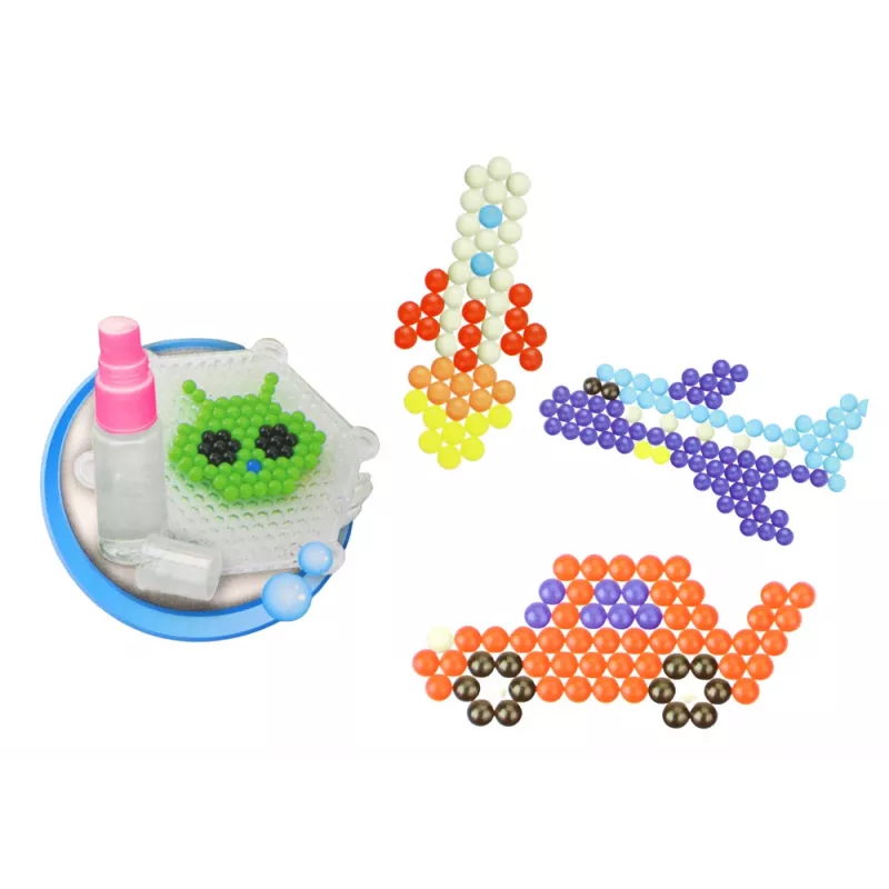 LEAN TOYS Zestaw Koralików Wodnych DIY Magic Beads 8 Kolorów Środki Transportu