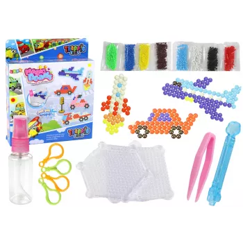 LEAN TOYS Zestaw Koralików Wodnych DIY Magic Beads 8 Kolorów Środki Transportu