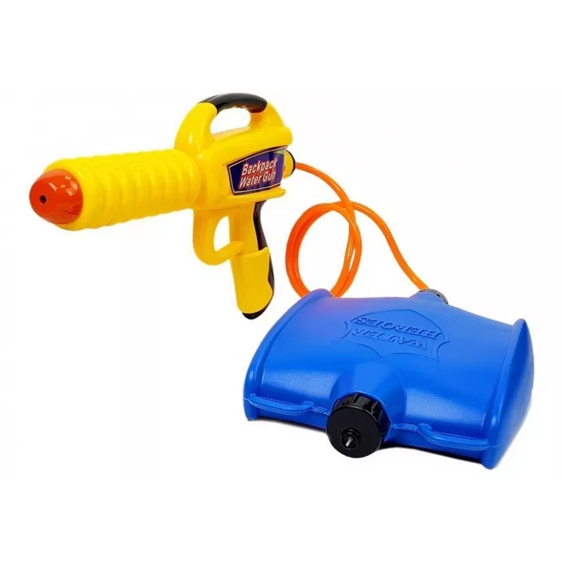Pistolet na wodę LEAN TOYS z zbiornikiem 1080 ml Żółto-Niebieski