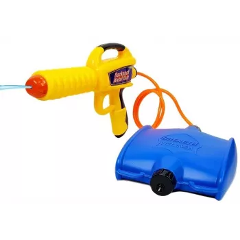 Pistolet na wodę LEAN TOYS z zbiornikiem 1080 ml Żółto-Niebieski