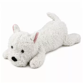 LEAN TOYS West Highland White Terrier Pluszowy Pies Przytulanka, Biały, 40 cm