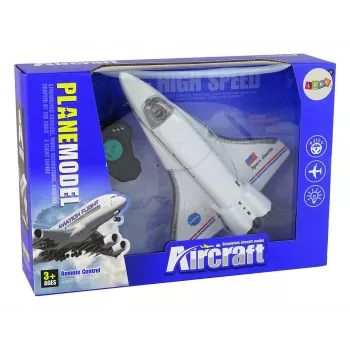 LEAN TOYS Biały zdalnie sterowany myśliwiec F-16 (2,4 GHz, RTF)