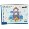 LEAN TOYS Klocki Drewniane Pastelowe Kolory 28 Elementów Zamek