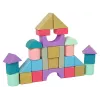 LEAN TOYS Klocki Drewniane Pastelowe Kolory 28 Elementów Zamek