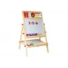 LEAN TOYS Drewniana Tablica Kredowa z Liczydłem, Zegarem, Cyframi i Magnesem